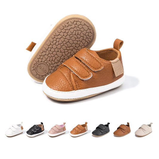 Baby Boys Girls Shoes High-Top Ankle Sneakers Toddler Soft Rubber Sole Infant Crib Shoes 0-18 Months