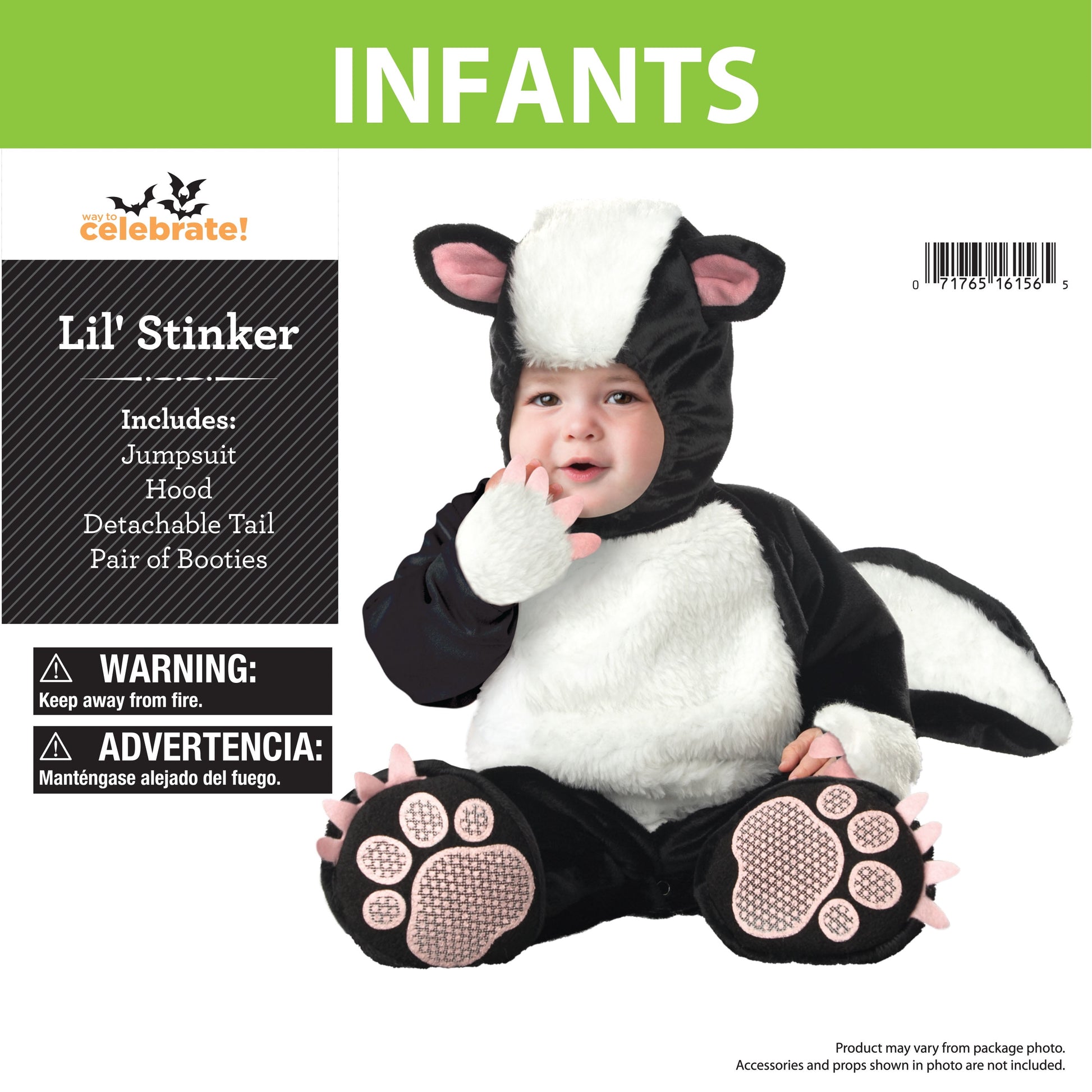 Lil Stinker Halloween Costume for Infant, Size 12-18M, by